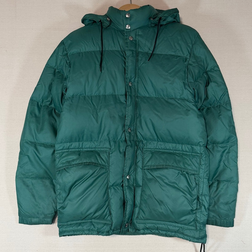 Vintage Pioneer Sportswear Down Puffer Parka Green Jacket Talon Zip Union Medium